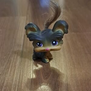 Littlest Pet Shop Brown #398 Brown Yorkie Dog